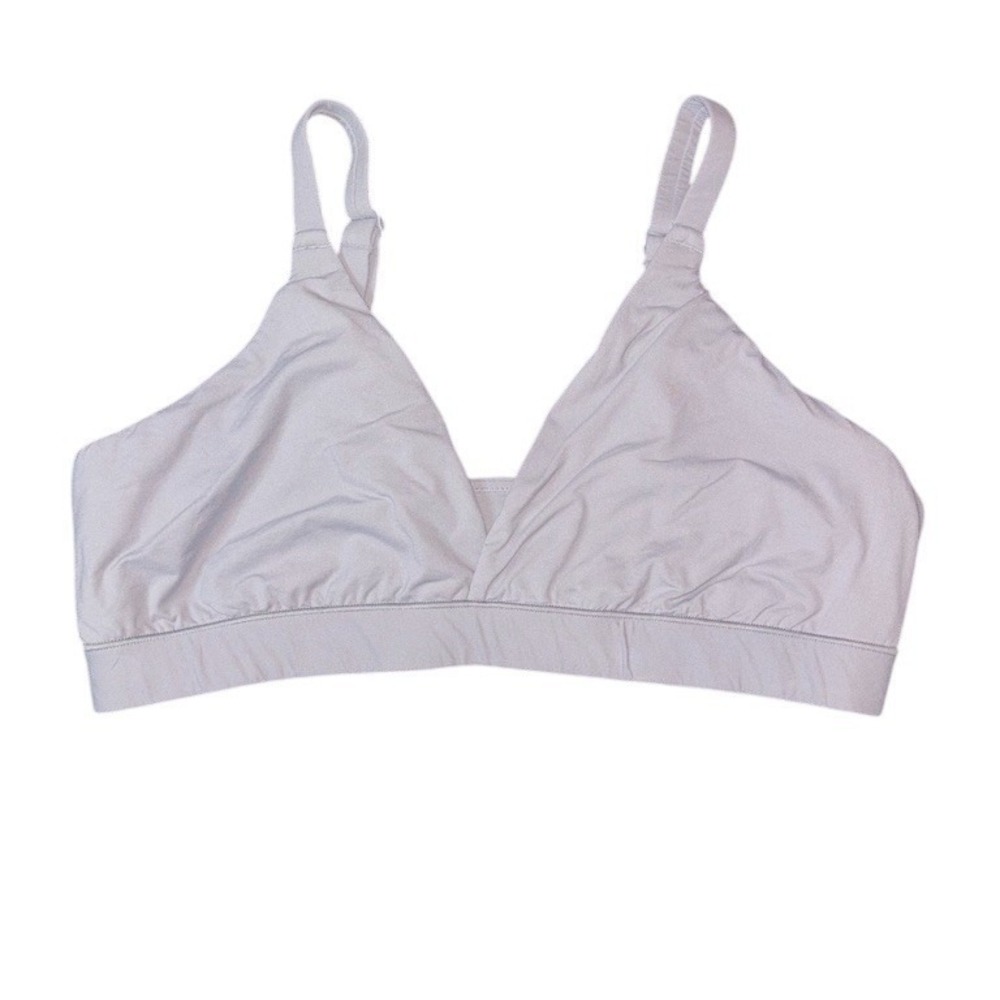 SKIMS Bralette Womens 3XL Light Gray Wireless Triangle Lounge Bra Pullover